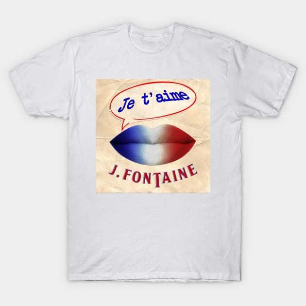 FRENCH KISS JETAIME JUST FONTAINE T-Shirt by ShamSahid